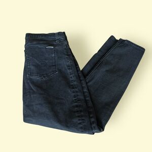 Hudson Ankle Jeans Womens 32 Black Denim Blair High Rise Flat Front Super Skinny